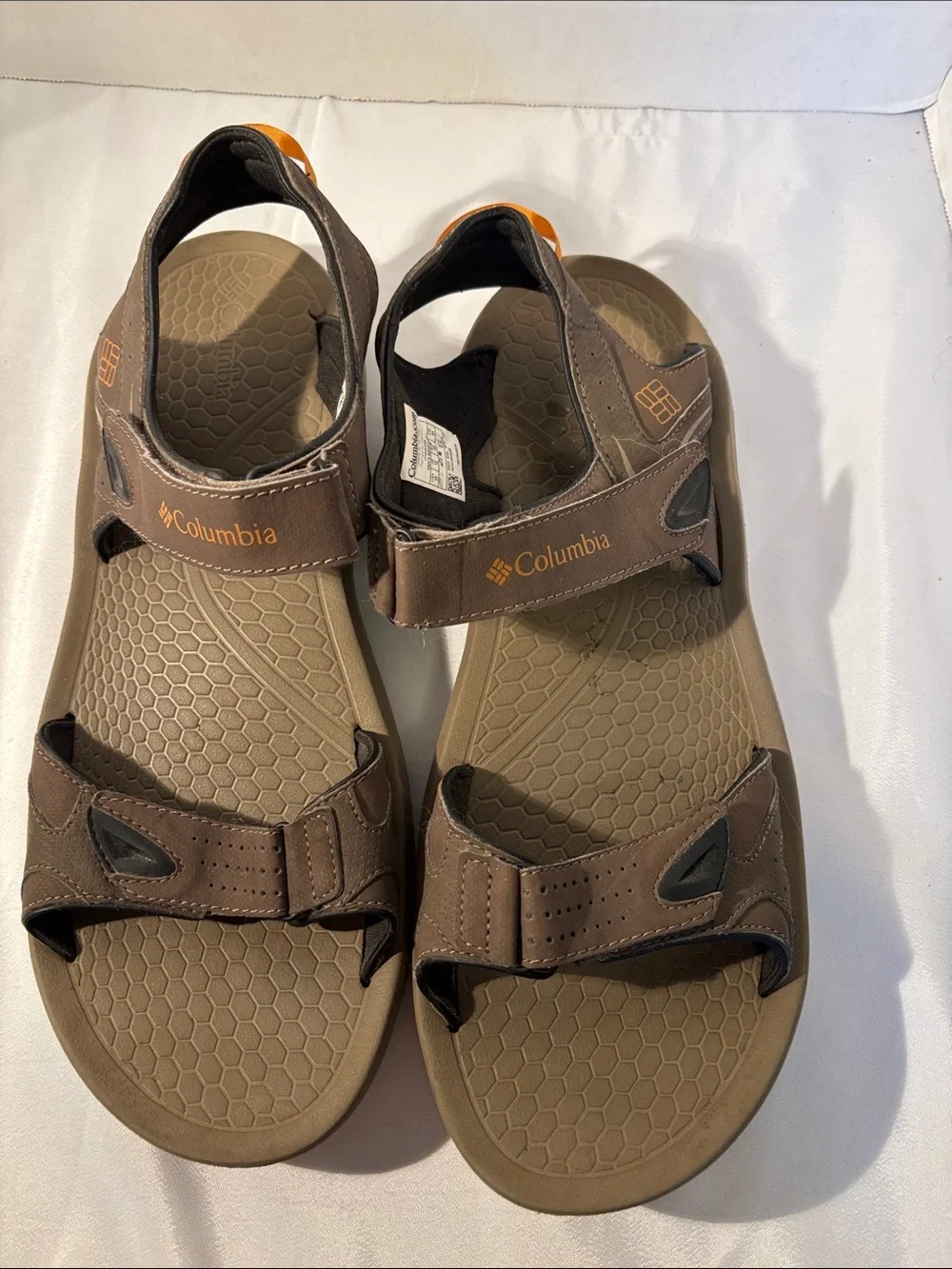 Columbia Brown and Orange Men's Sport Sandals